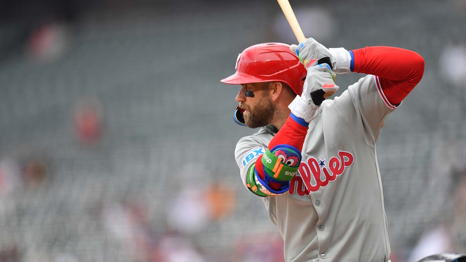 Bryce Harper de los Philadelphia Phillies durante un partido